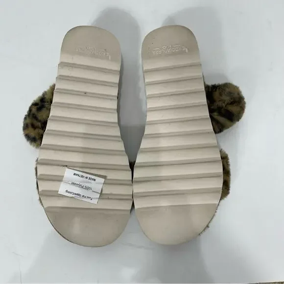Koolaburra by UGG Faux-Fur Slide Sandals Cheetah Size 9 - Picture 7 of 11
